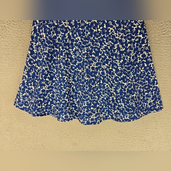Marine Layer Womens Mini Skirt Sz 0 Soft & Flowy Back Zip Closure White Blue - Picture 8 of 10